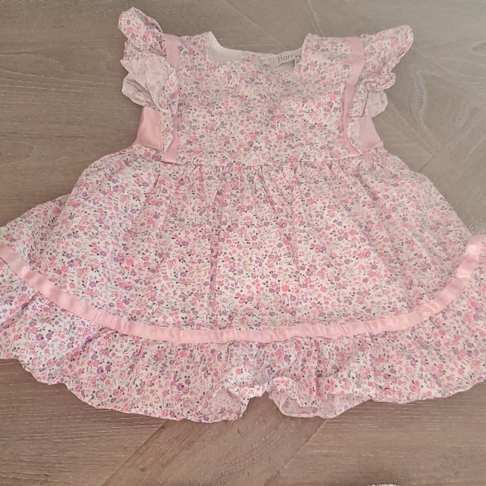 Pink & Purple flower dress with bloomers